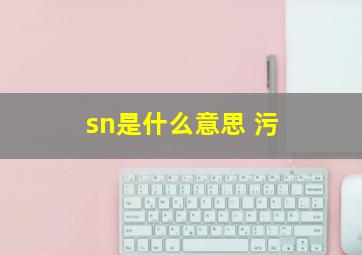 sn是什么意思 污